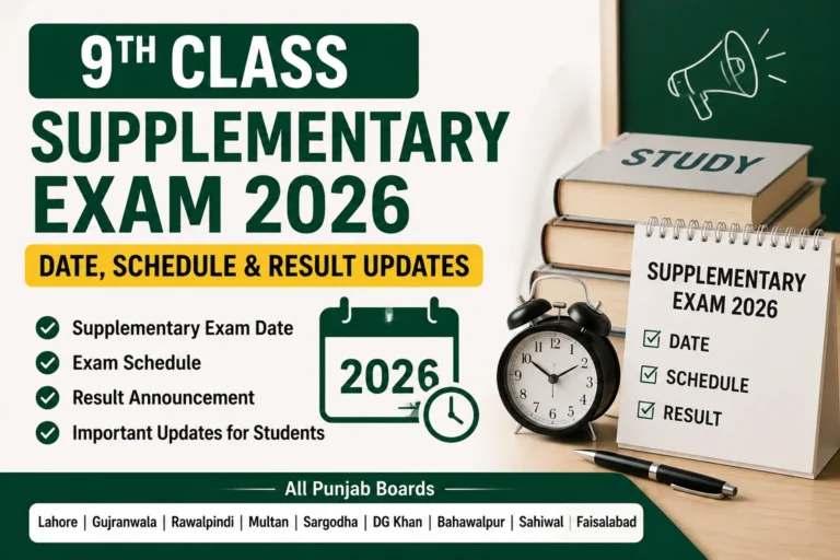 9th Class Supplementary Exam 2026