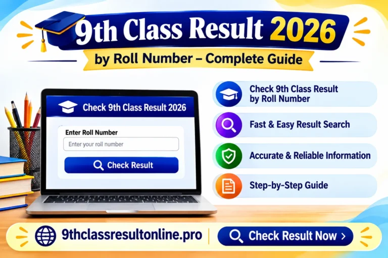 9th Class Result 2026 by Roll Number – Complete Guide